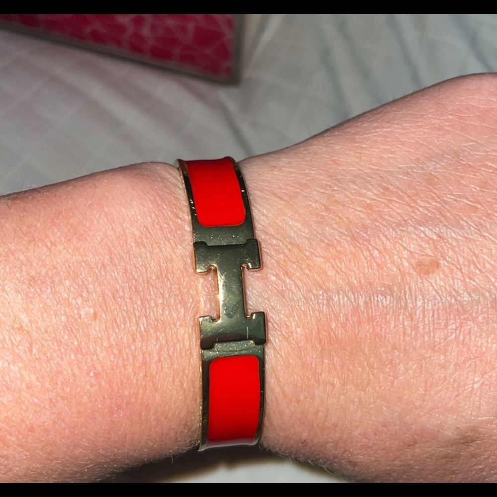 Clic h bracelet red and gold